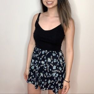 black blue floral brandy melville skirt